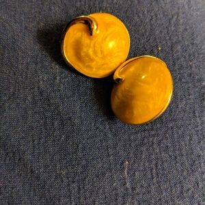 Vintage Marble-esq Clip Earrings.